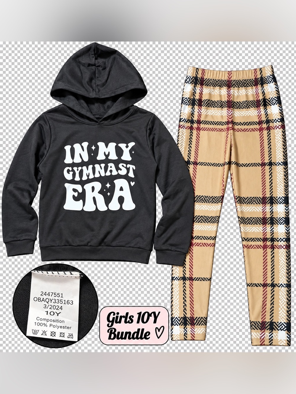🎀 Girls 10Y “In My Gymnast Era” Outfit Bundle
